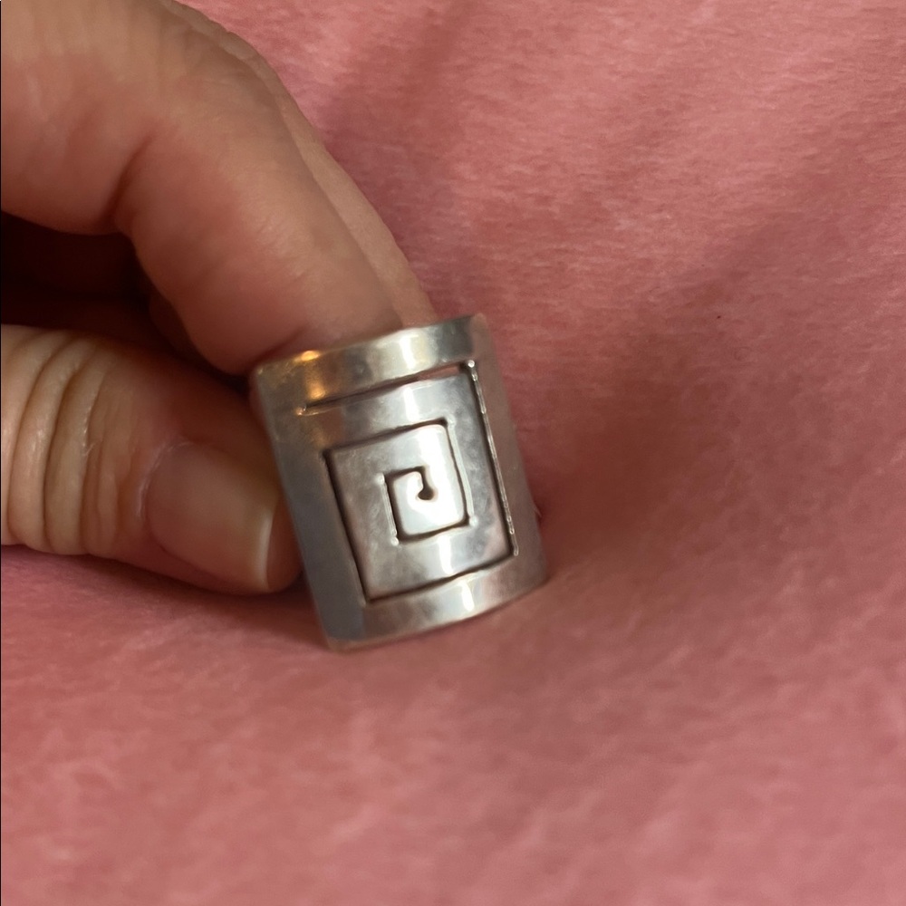 22# Silver Geometric Ring 925 - Picture 4 of 9